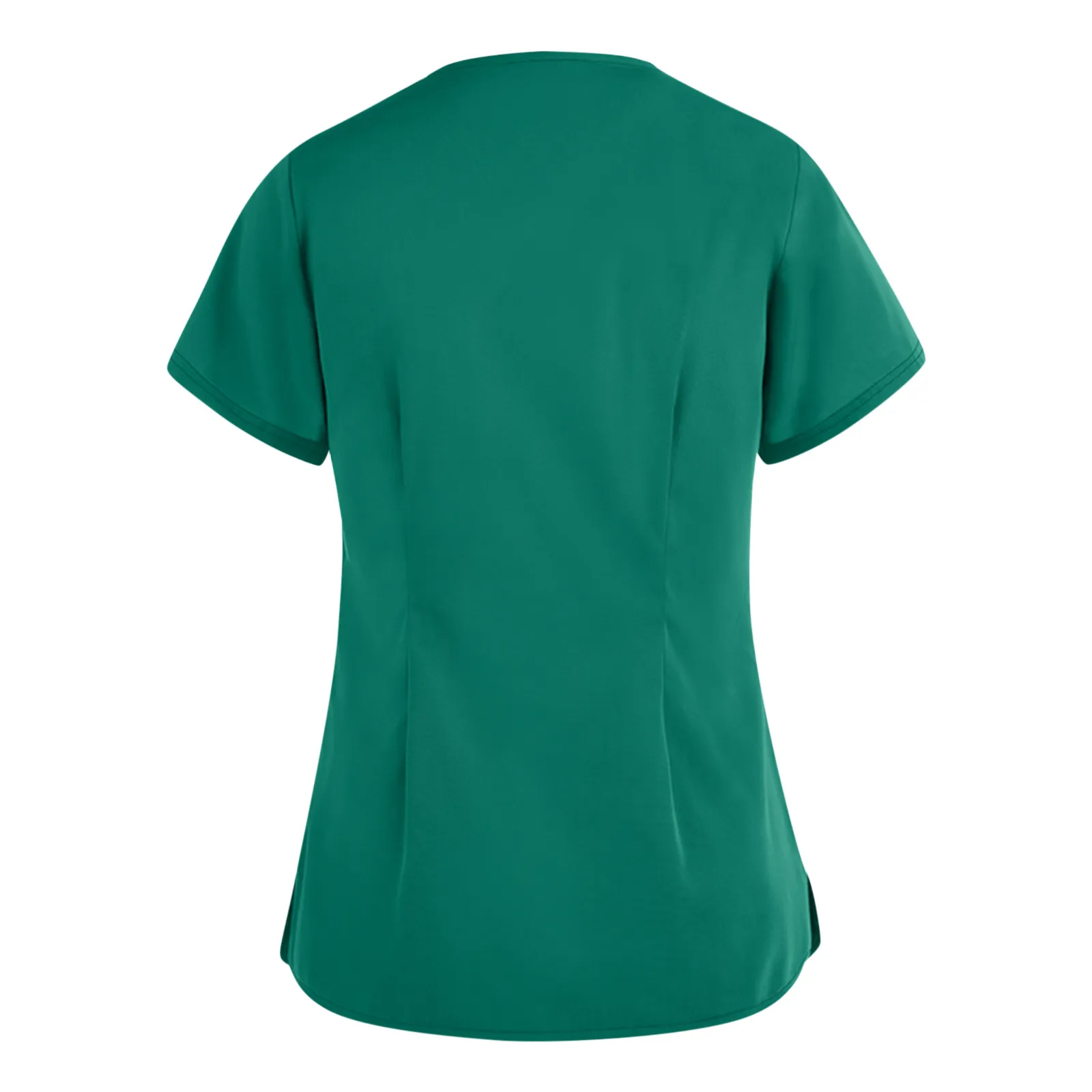 

Working Uniform Blouse Women V-neck Solid Color Short Sleeve Tops Working Uniform Casual Blouse Breathable Nurse Uniform
