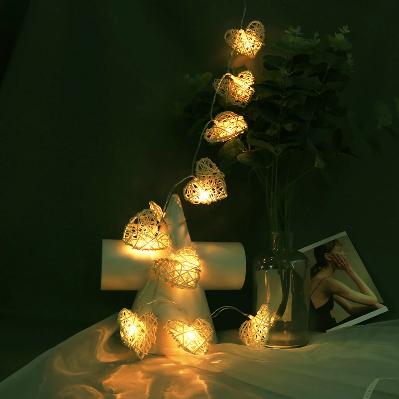 

Explosion Decorations 10Led Rattan Christmas Day Decoration Battery Box Light String