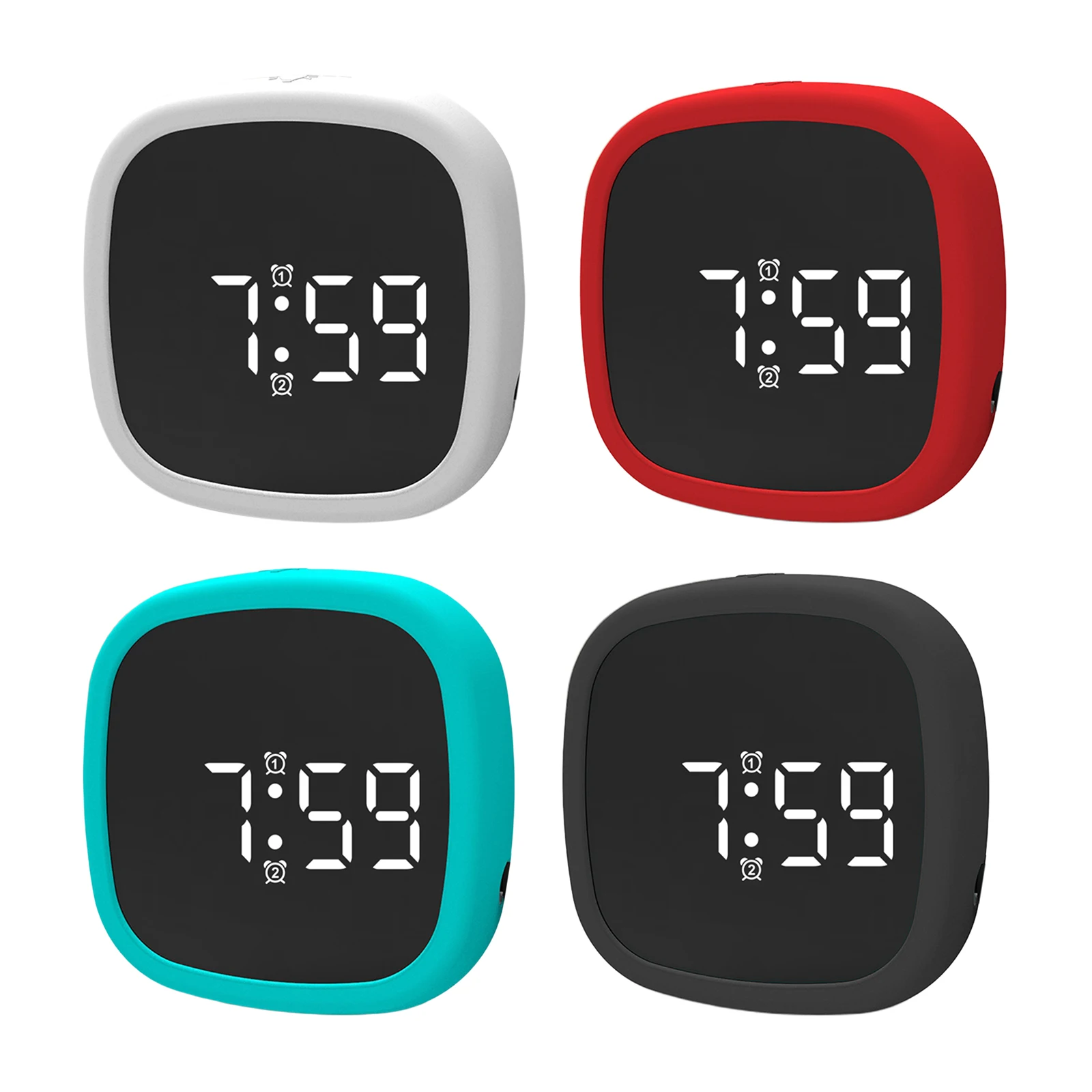 

Digital Alarm LED Display Voice-activated 4 Level Brightness Setting Alarm Clock Brightness Adjustable Snooze Function