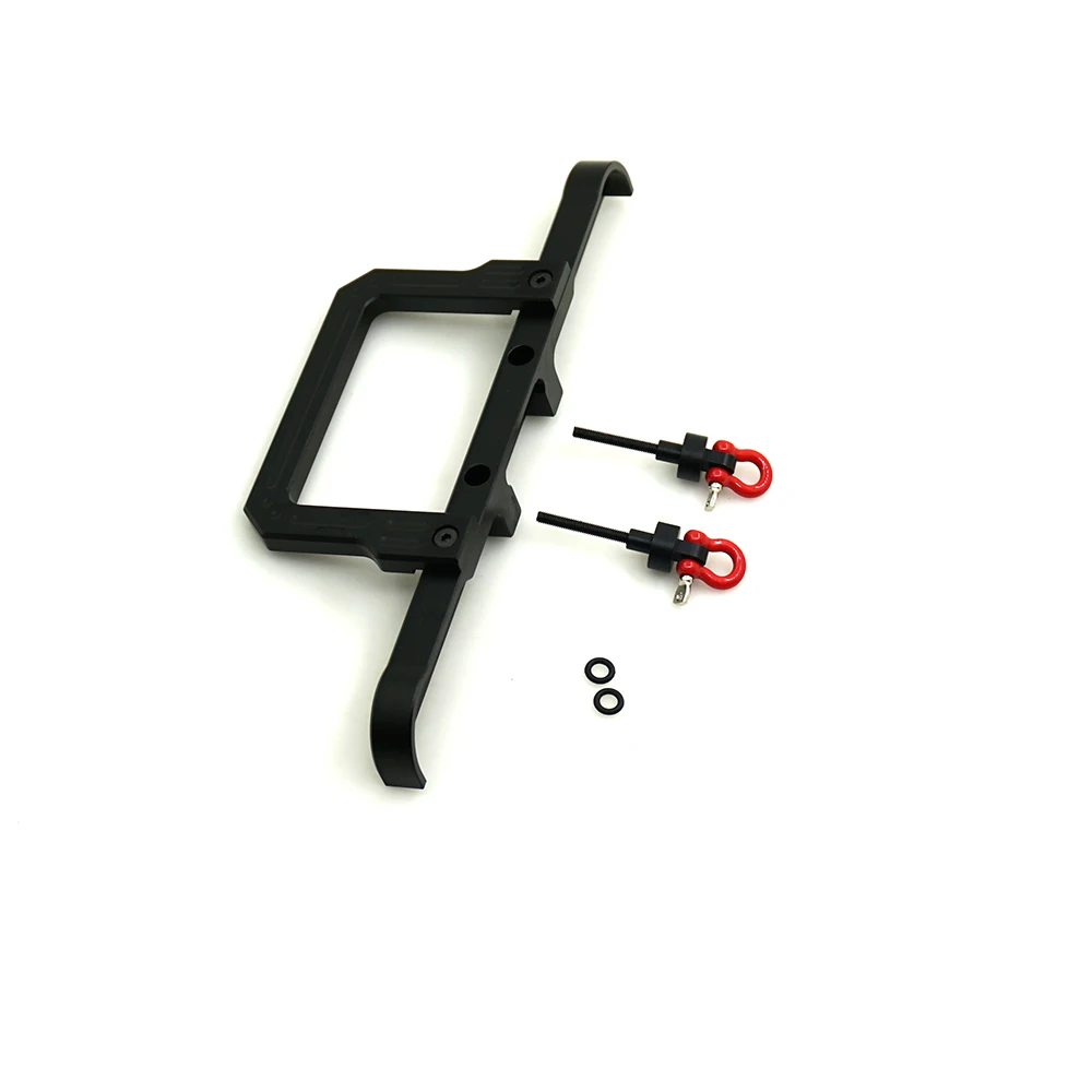 

AXSPEED Black Metal Front Bumper with Winch Mount Shackles for D90 D110 1/10 RC Crawler Cars Upgrade Parts