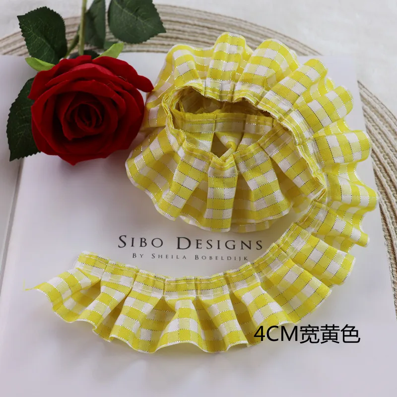 Low Price Multi-purpose Lattice Ribbon Pleated Lace Clothes Skirt Hat Ring With Decorative Bow To Make Toys Clothing Accessories | Дом и сад