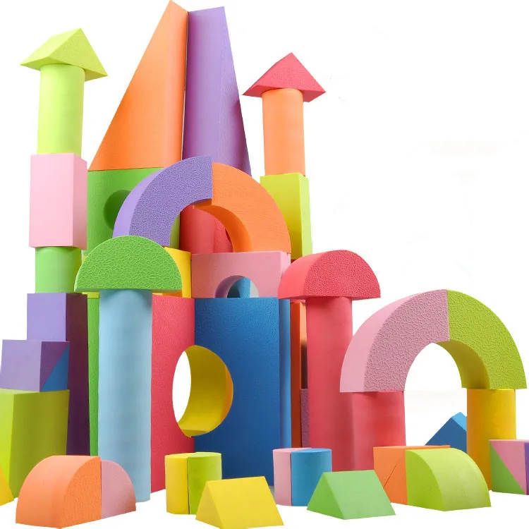 50 шт./компл. высокое качество EVA Безопасный детский Строительный кирпич