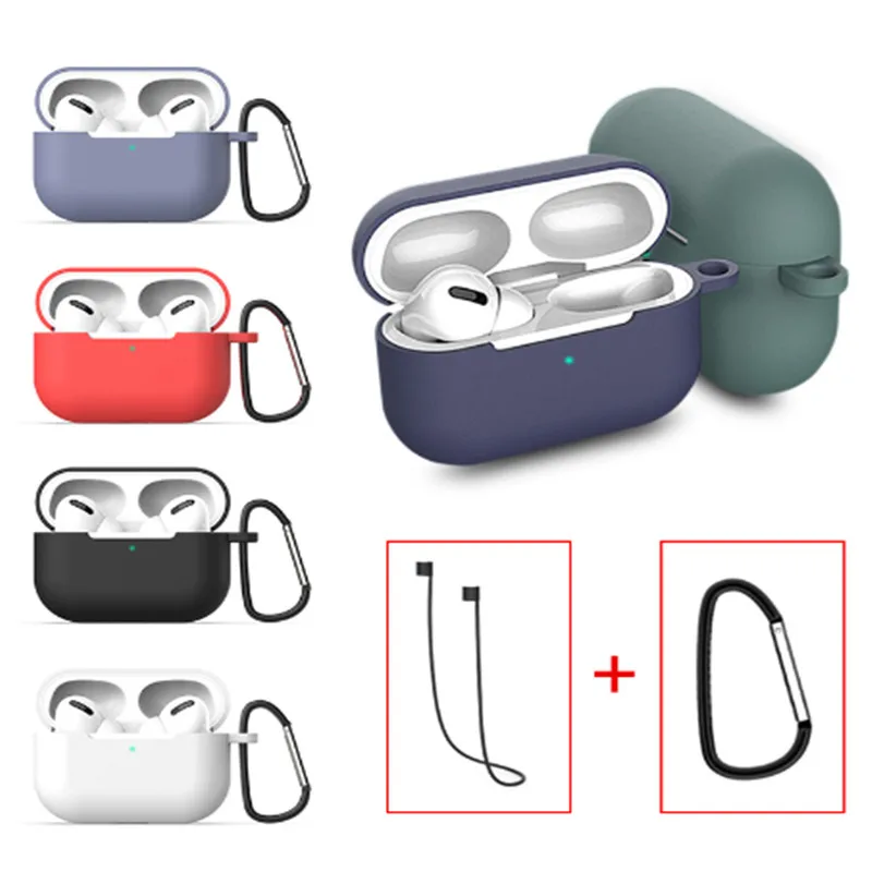 

New 3 In 1 Earphone Soft Silicone Case Cover for Apple Airpods Pro Air Pods 3 Airpodspro Bluetooth-compatible Wireless Headphone