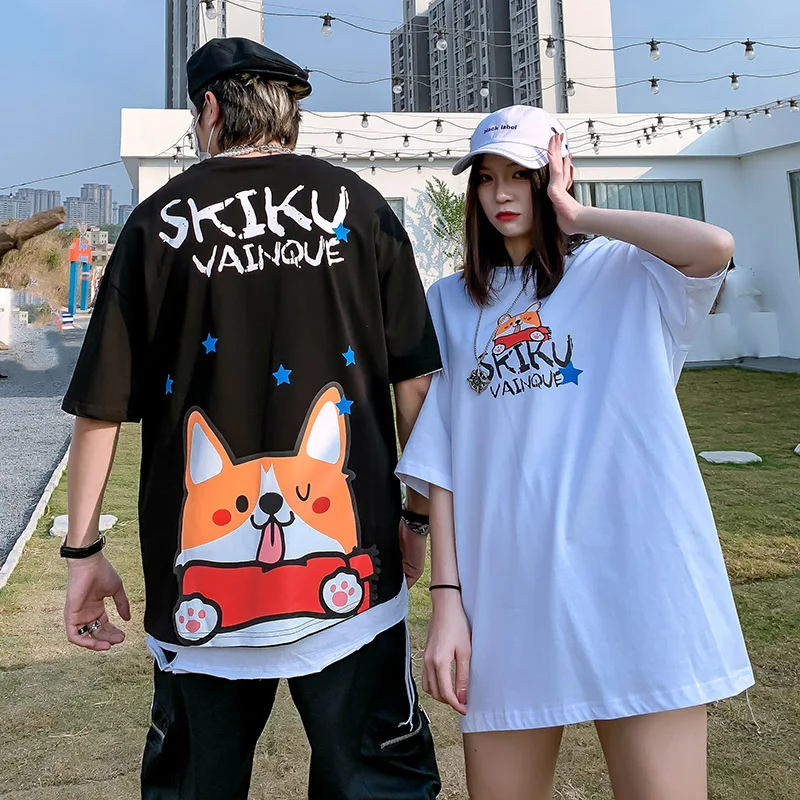 Прямая поставка 2020 футболка с мультяшным принтом собаки для мужчин и женщин