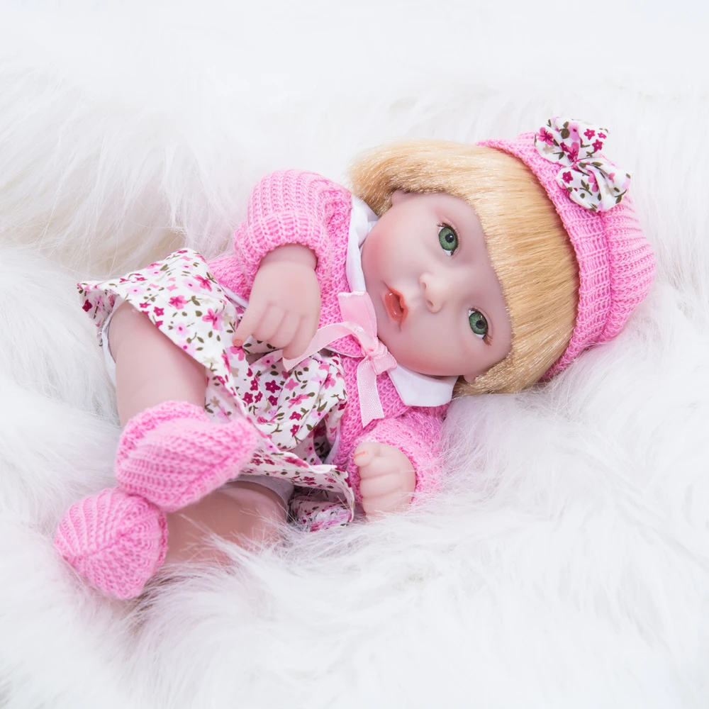 10 дюймов Горячая продажа Bebe Reborn Baby Doll игрушка новорожденный полностью виниловый