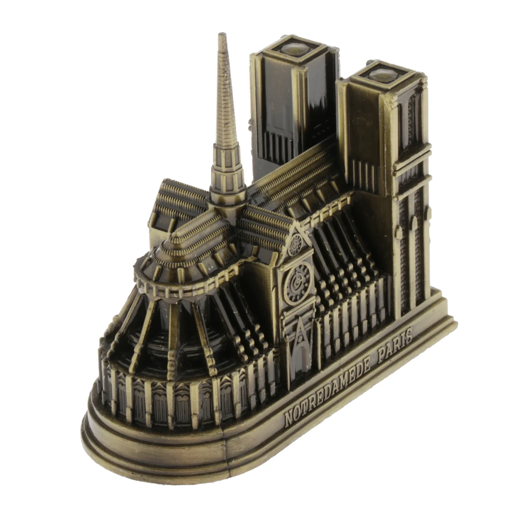 

Alloy Notre Dame Building Satue World Landmark Building Decor Crafts Gifts