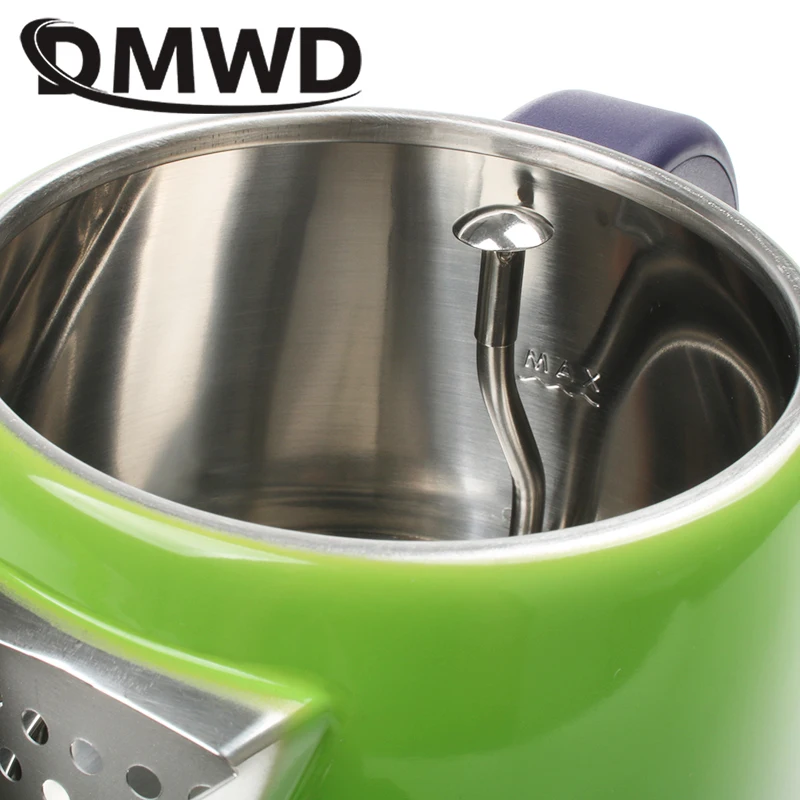 DMWD, 0.8л, сплит стиль, нержавеющая сталь, нагрев, бойлер для горячей воды, электрический чайник, автоматическое отключение, чайник, нагреватель, ЕС, США, вилка