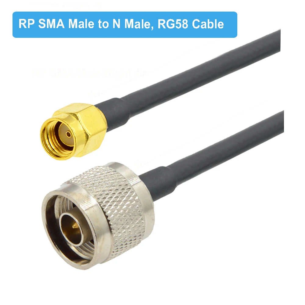 1 шт. RG58 N Тип штекер/гнездо к SMA штекер RF адаптер коаксиального кабеля косичка RG-58