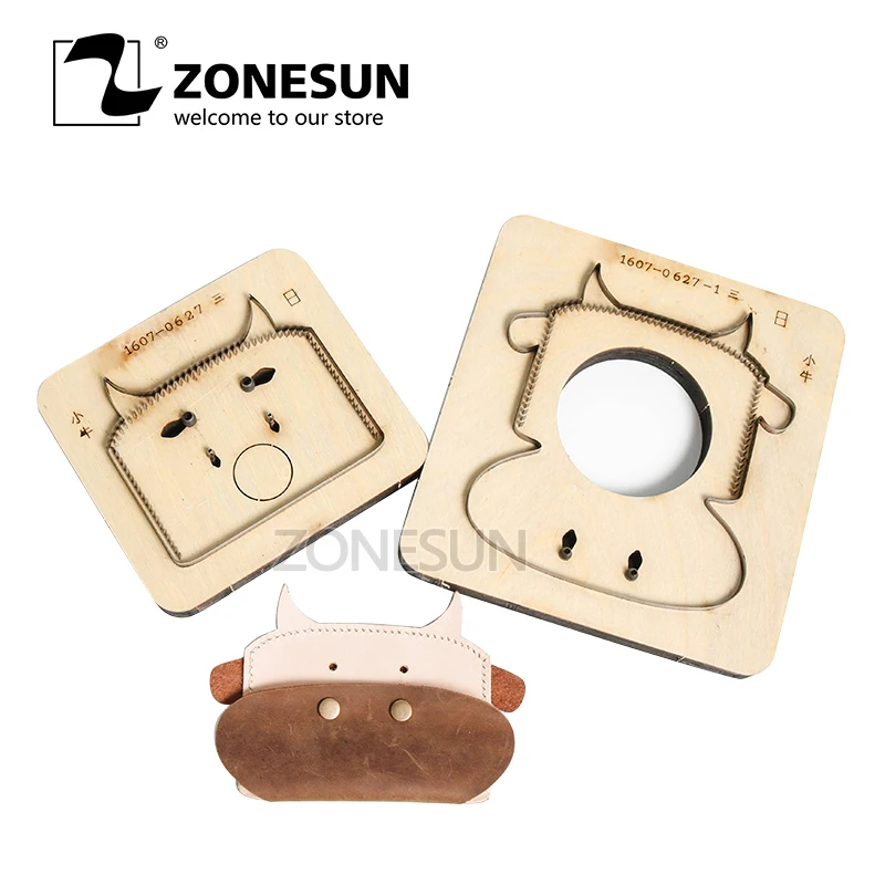 ZONESUN заказной DIY телячьей формы кожаный держатель для монет штамповка Замена