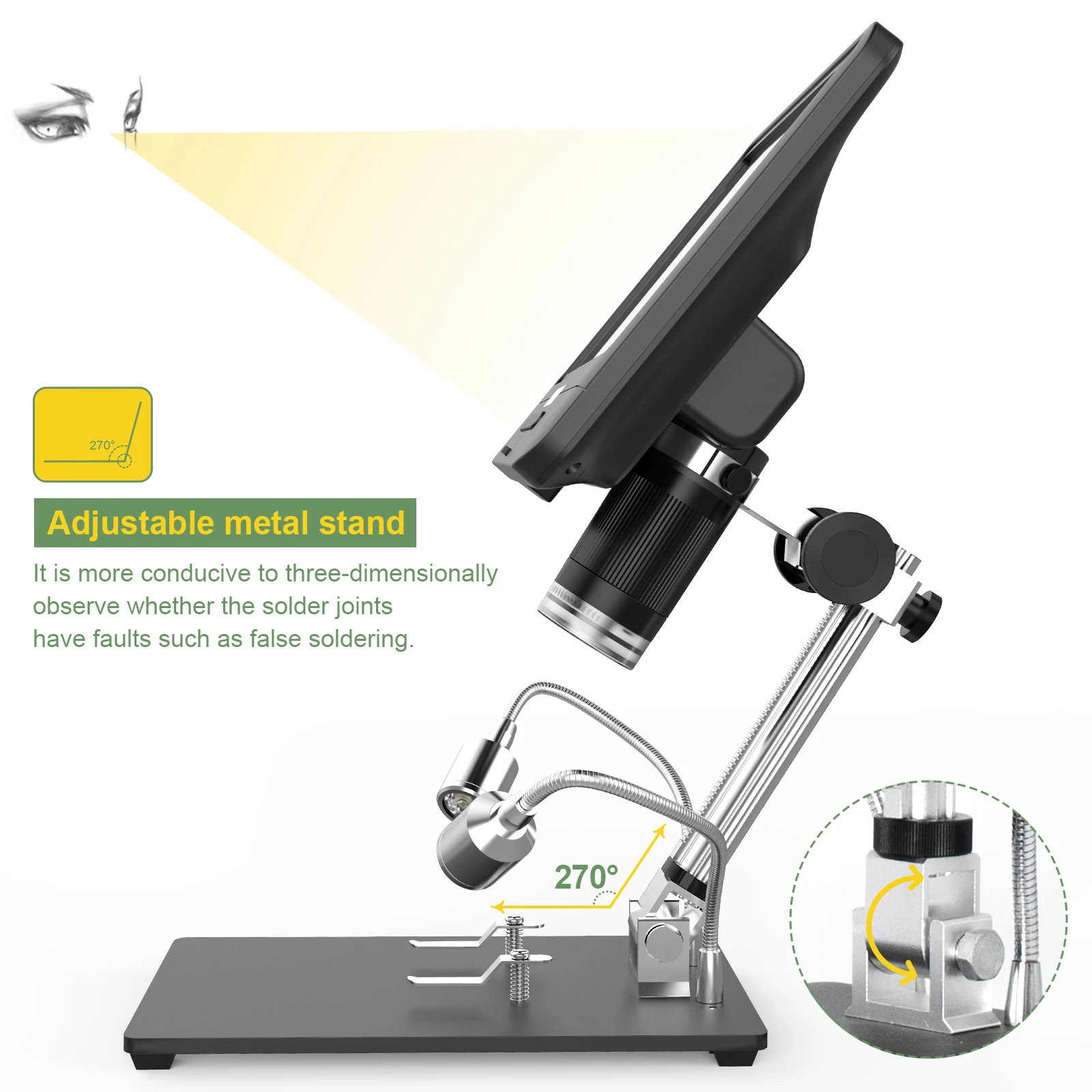 Andonstar AD208S 8.5 Inch LCD Display Screen 5X-1200X Digital Microscope Soldering Tool 1280 * 800 Adjustable 1080P Scope | Инструменты