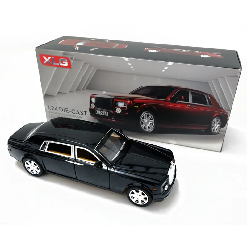1:24 модель автомобиля из литого сплава Rolls Royce Phantom Metal Toy Car Wheels моделирующий
