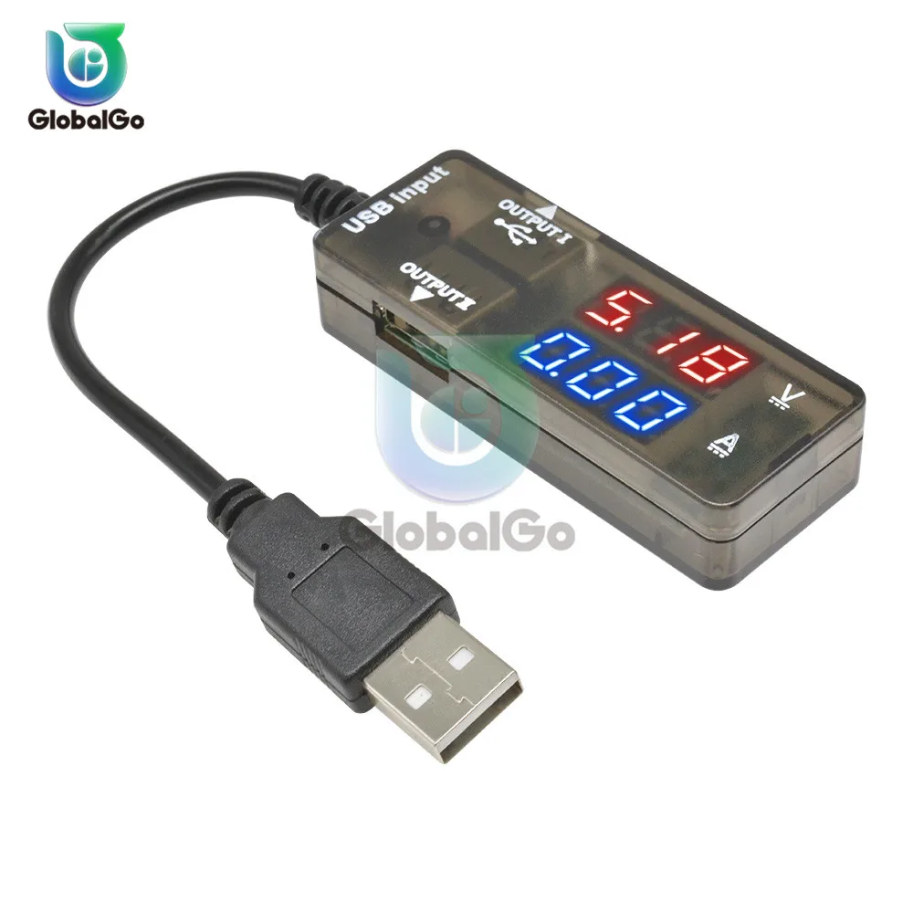 USB тестер постоянного тока измеритель напряжения 3 2 10 В амперметр ЖК дисплей