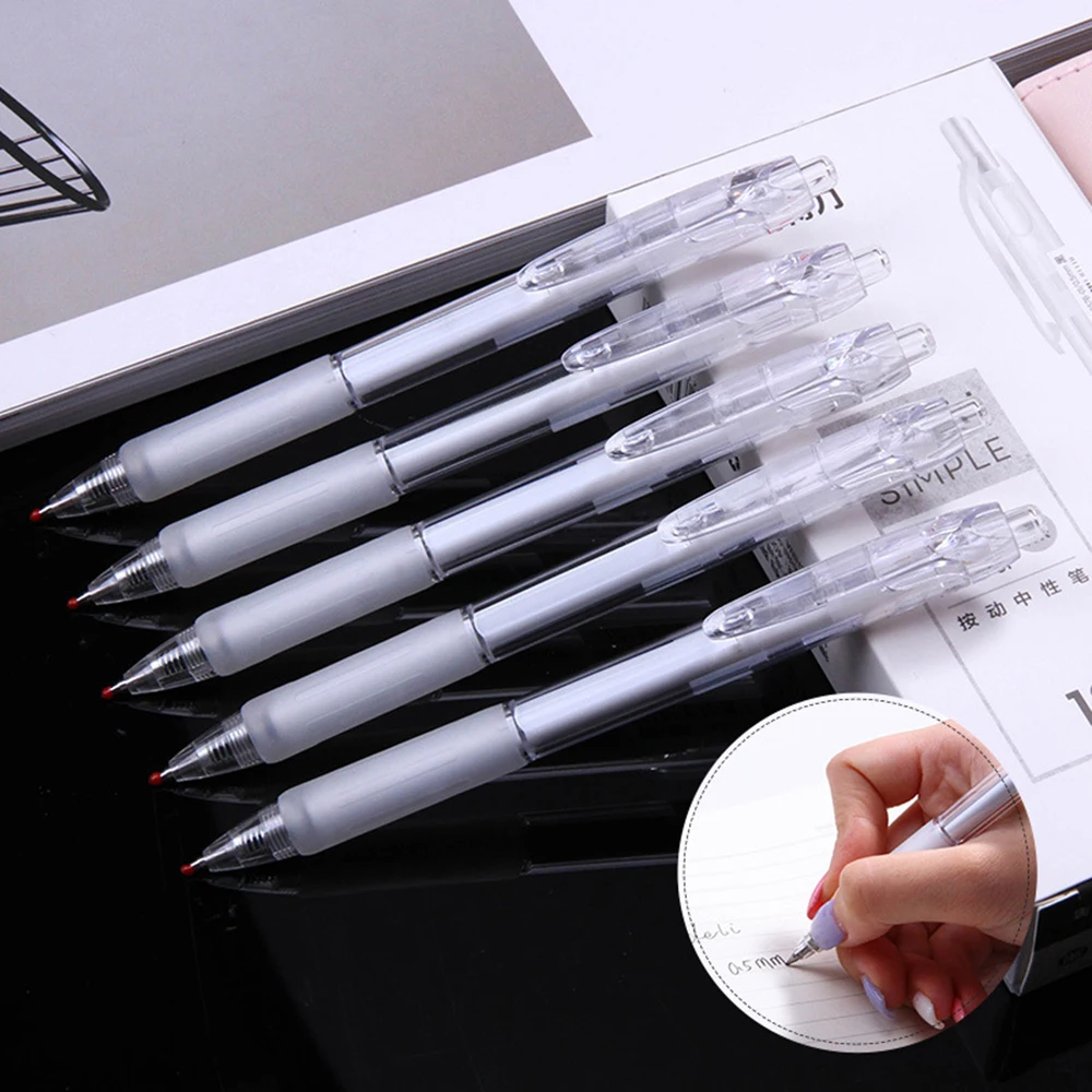 

1 Pcs Creative Press Gel Pen 0.5mm Black Ink Bullet Writing Pens Student School Office Signature Pen Stationery Supplies