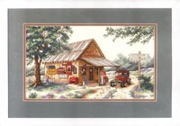 egypt cotton lovely counted cross stitch kit yesteryear miles corners mikes garage cabin house home dim 13597
