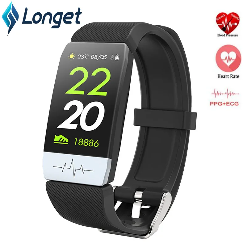 Longet ECG PPG умный Браслет FitnessTracker водонепроницаемый спортивный смарт-браслет монитор кровяного давления кислорода Q1S часы для мужчин