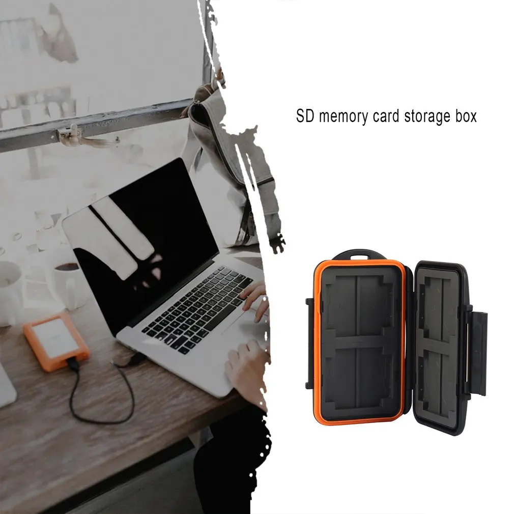 Waterproof Anti-Shock Memory Card Carrying Storage Case Protective Holder For 8 Secure Digital | Электроника