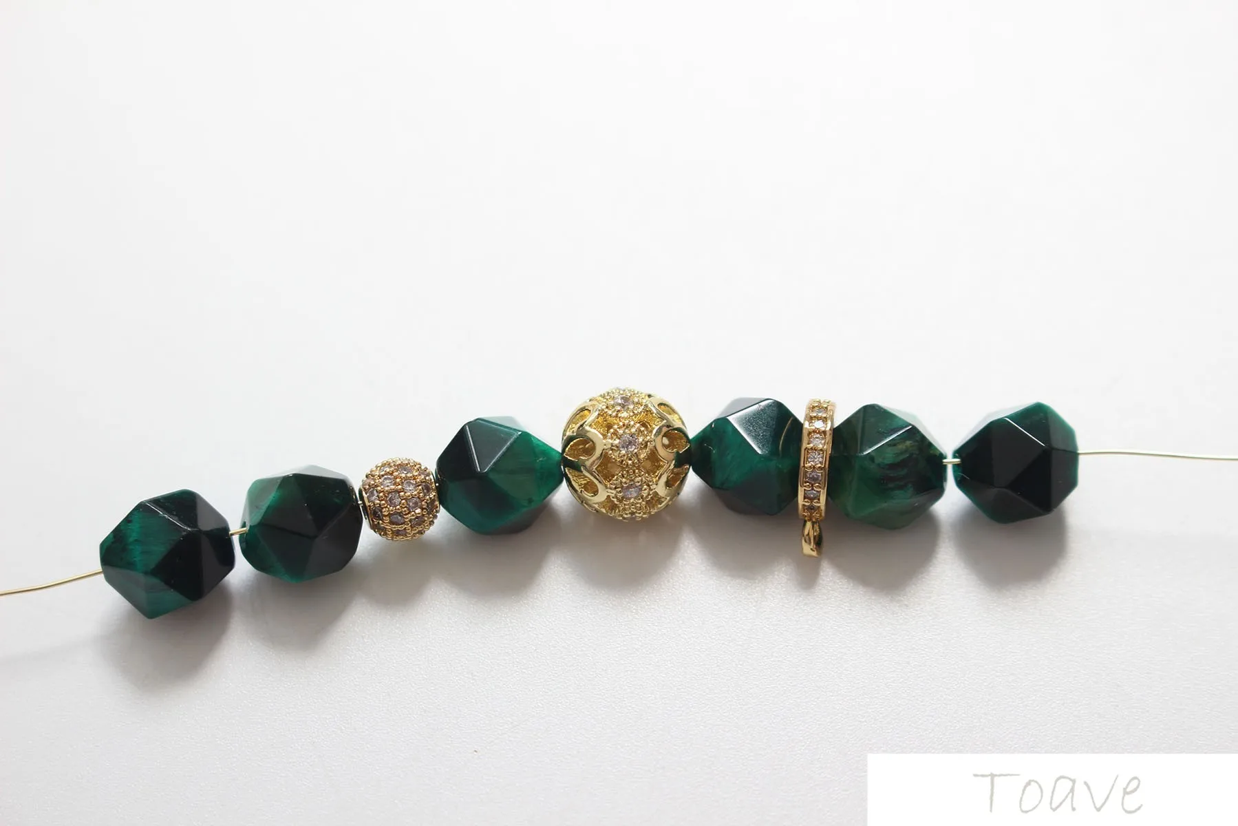 Copper 18K true gold bracelet necklace set zircon beaded diy material accessories | Украшения и аксессуары