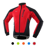 arsuxeo fleece thermal cycling jacket autumn winter warm up bicycle clothing windproof windbreaker coat mtb bike jerseys