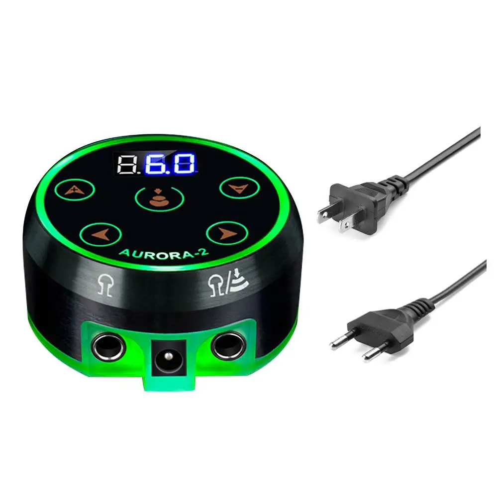 

Aurora 2 LCD Tattoo Power Supply CNC Processing of Anodic Alumina Shell with Adaptor for Coil Rotary Tattoo Machines