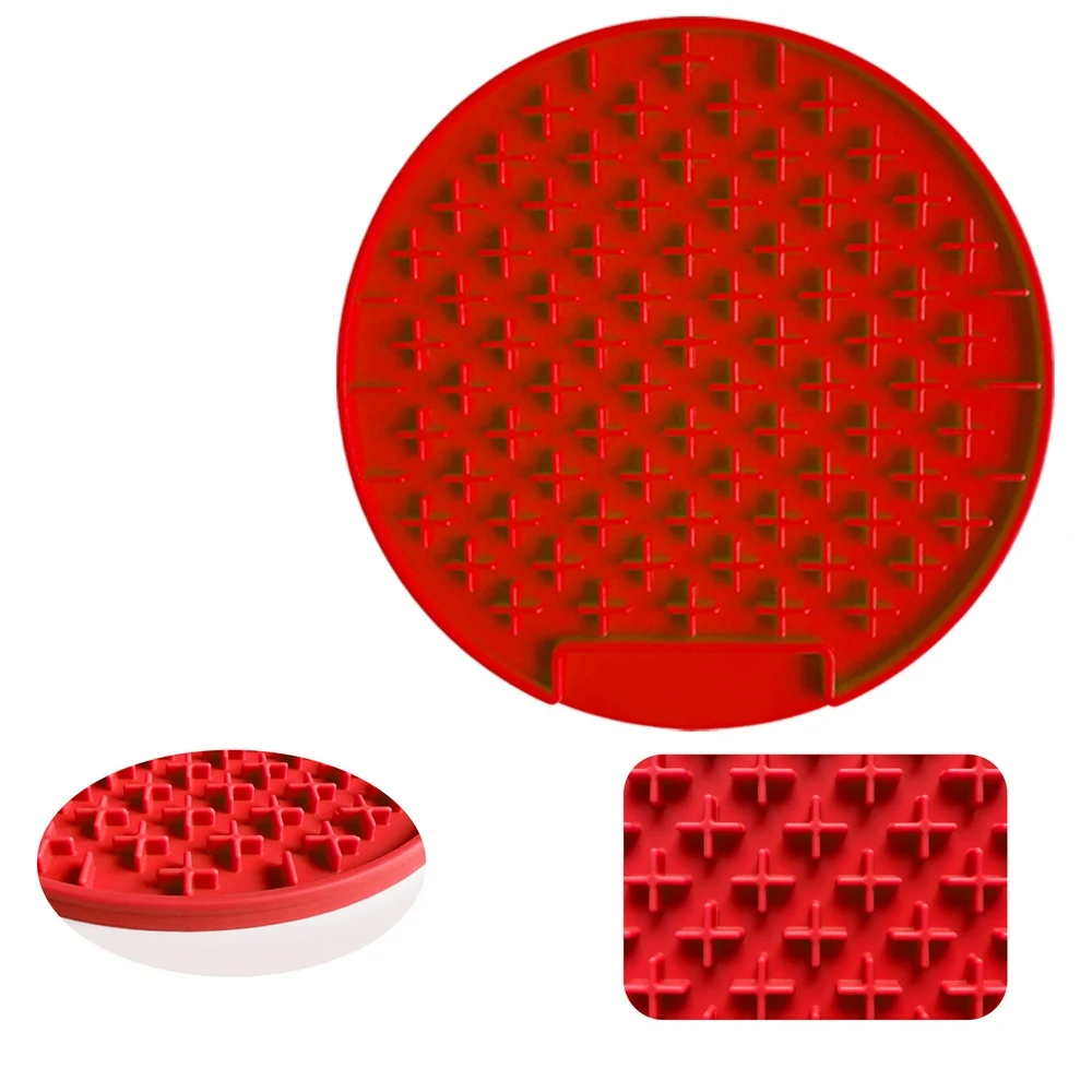 

Mat for Dogs Cats Slow Food Bowl New Pet Dog Feeding Food Bowl Silicone Dog Feeding Lick Pad Dog Slow Feeders Pet Treat Supplies