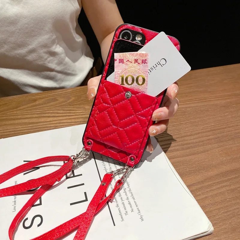 Case For iphone 14 13 12 mini 11 Pro xs Max xr 7 8 6s plus SE 2020 Cover Wallet Card Strap Belt Leather Holder Shockproof Phone