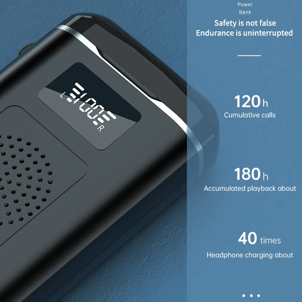 

M6 Wireless Bluetooth Earphone 5.1 In-ear Earbuds Charging Compartment Capacity Super Large 4000mAh Headset With Speaker And LED