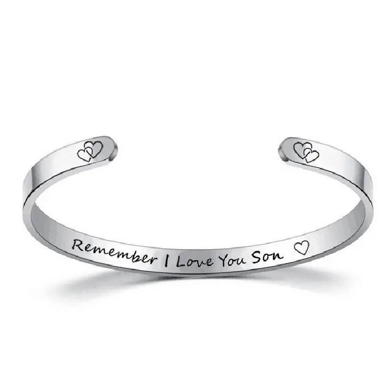 Поддержка пользовательских фаз титана стали семья браслет гравировка теплые