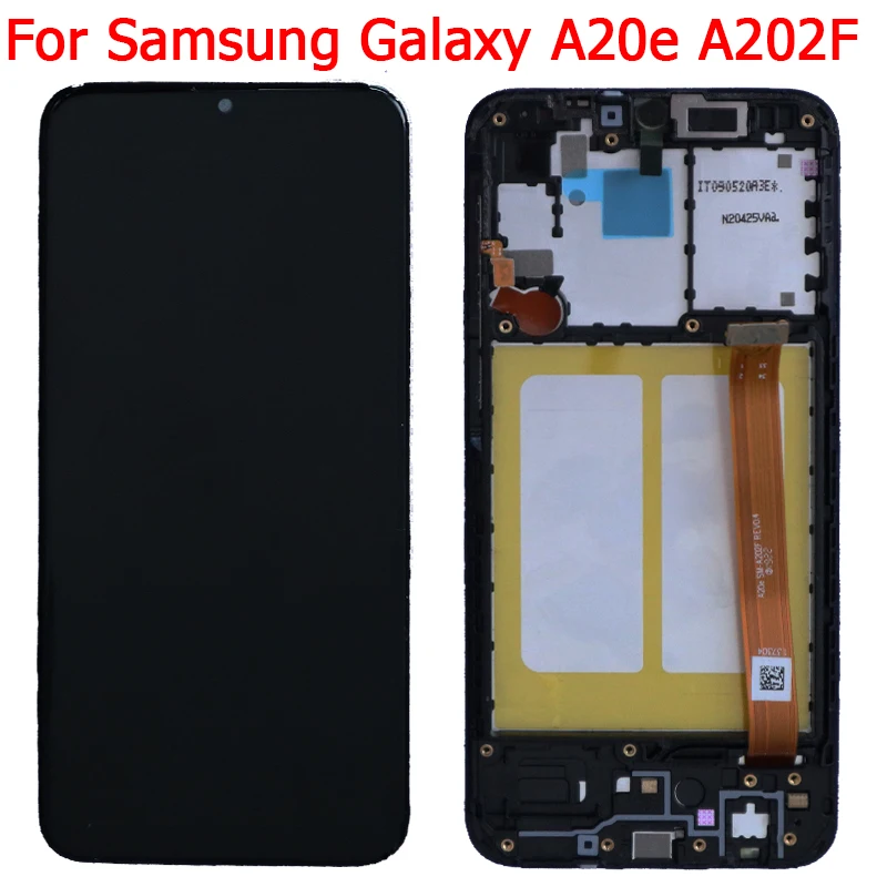 

For Samsung Galaxy A20e A202F LCD With Frame 5.8" SM-A202F/DS A202 A202DS Display Touch Screen Panel Digitizer Assembly