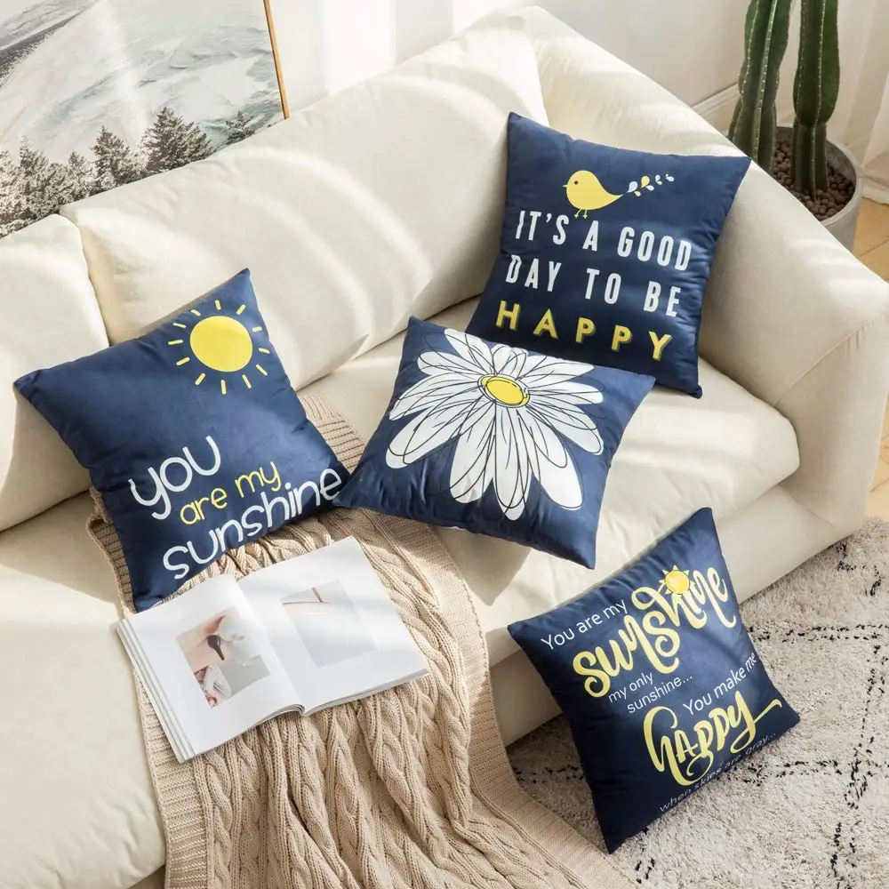 

Синяя наволочка для дивана с принтом «Ты мой солнце», 40x40, 50x50, 60x60