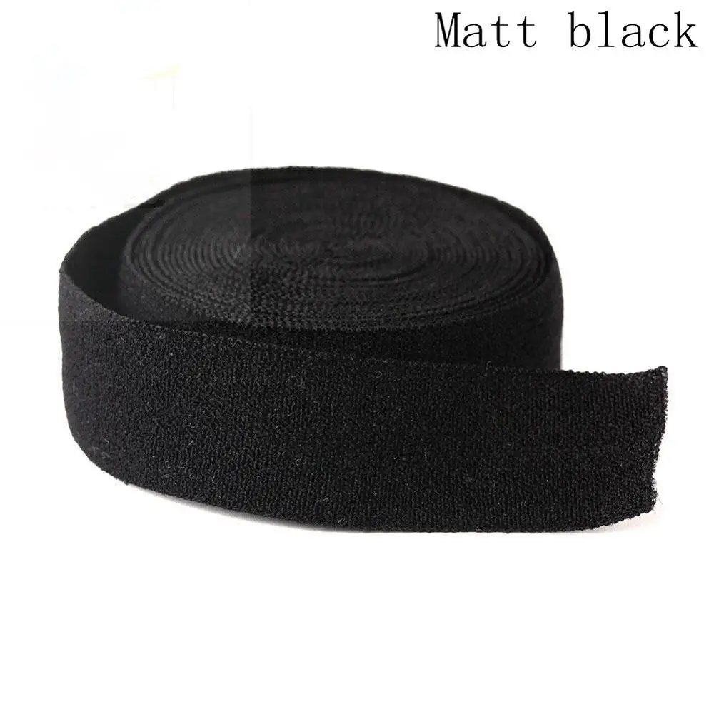 matt black 25 мм 30 мм 20 мм 15 мм 10 мм сплошной складной эластичный 100 м/лот блестящий и матовый эластичный - Цвет: matt black