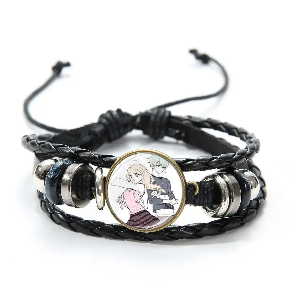 Style 20 SIAN Cool Game рисунок Собранный тканый кожаный браслет Dangan Ronpa Danganronpa V3 Akamatsu Kaede художественный узор стекло драгоценный камень браслеты - Окраска металла: Style 20