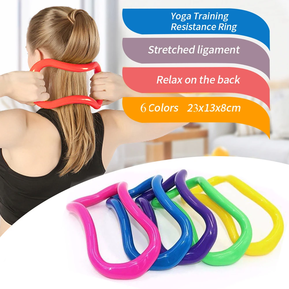 

1PCS Yoga Circle Equipment Yoga Ring Pilates Workout Fitness Training Resistance Support Tool Calf Massage Home Training