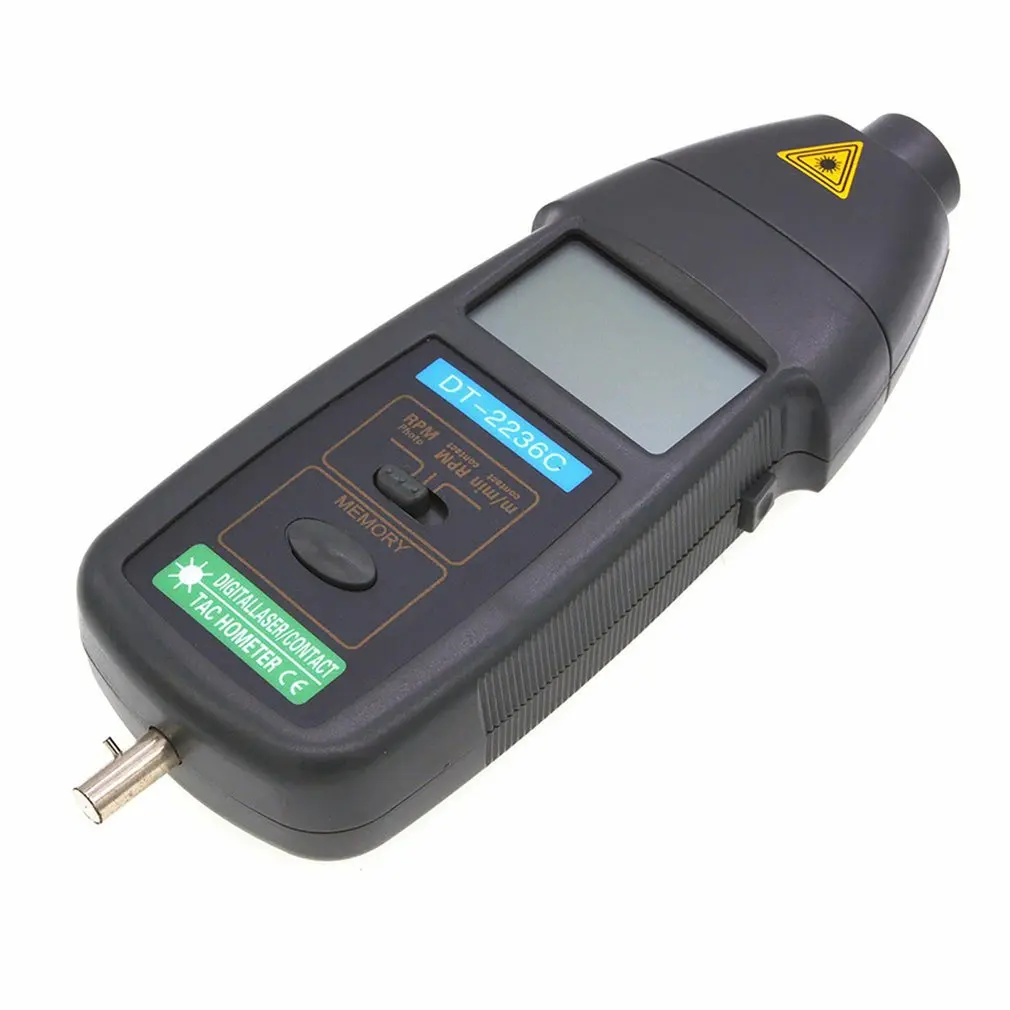 

DT2236C 2 In 1 Speed Detector Meter RPM Tachometer LED Digital Optical Contact Tachometer Detector Meter