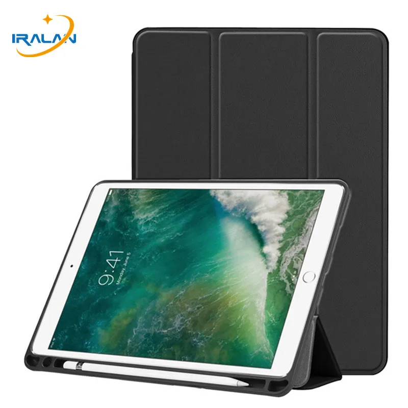 Умный чехол из искусственной кожи с откидной крышкой для Apple iPad 2018 9 7 держателем