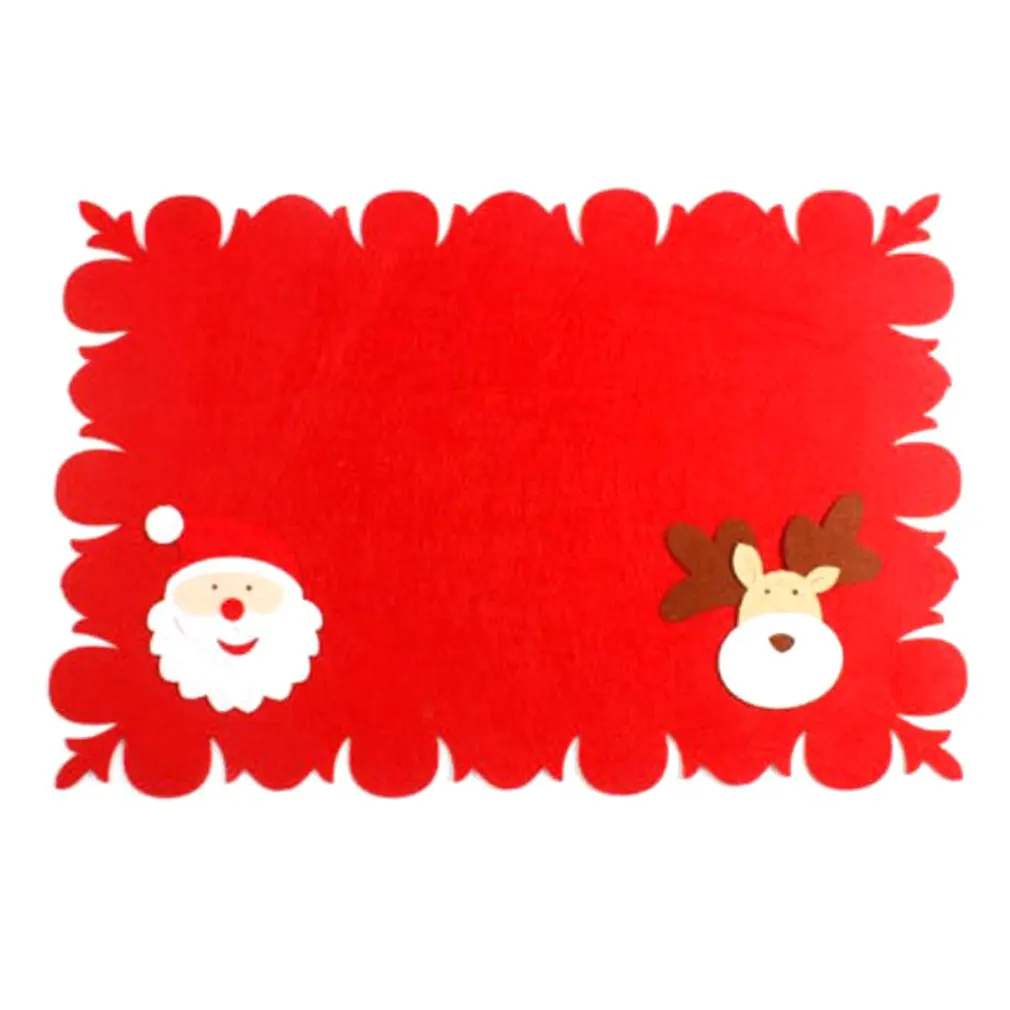 

Placemat Christmas Cartoon Placemat Non-woven Christmas Table Mat Christmas Decorations Tableware Table Mat
