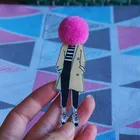 Брошь из шерсти шариков значок для женской одежды аксессуары