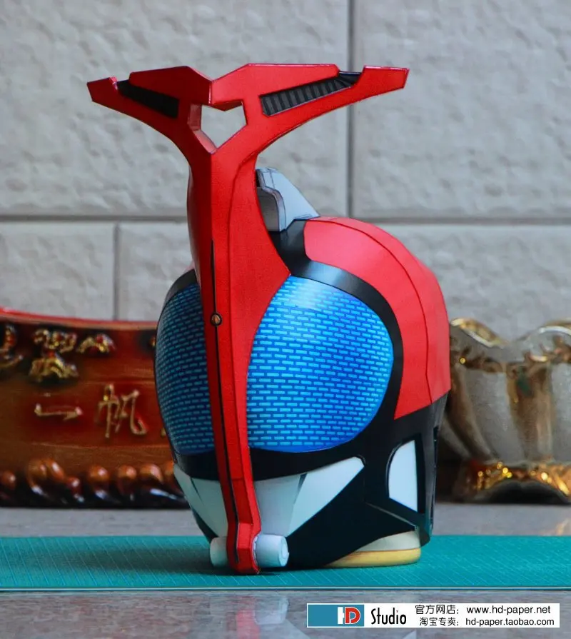 

3D Paper Model Kamen Rider Helmet Cosplay 1:1 Wearable Model DIY Handmade Child Toys
