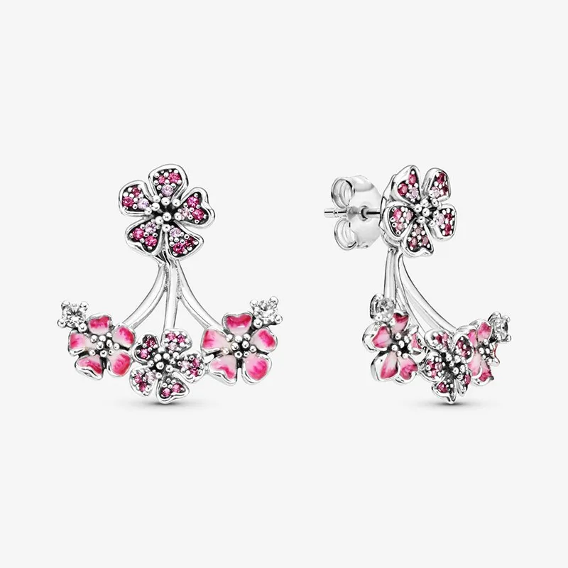 

Женские серьги из серебра 925 пробы, с розовым персиком
