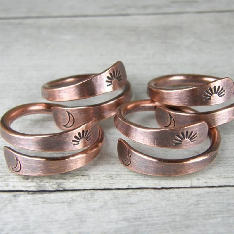 

Bohemia Sun and Moon Signet Ring Birthday Anniversary Gifts Party Fashion Jewelry Women Female Adjustable Finger Rings