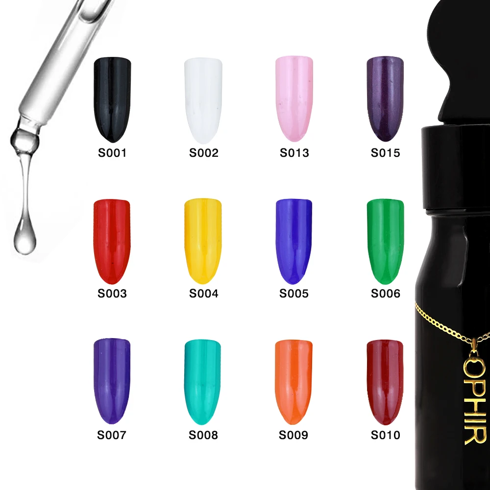 OPHIR Airbrush Nail Gel Polish for Nail Airbrushing Nail Art Tools 12 Colors Best Quality 3 Step Nail Gel S001-
