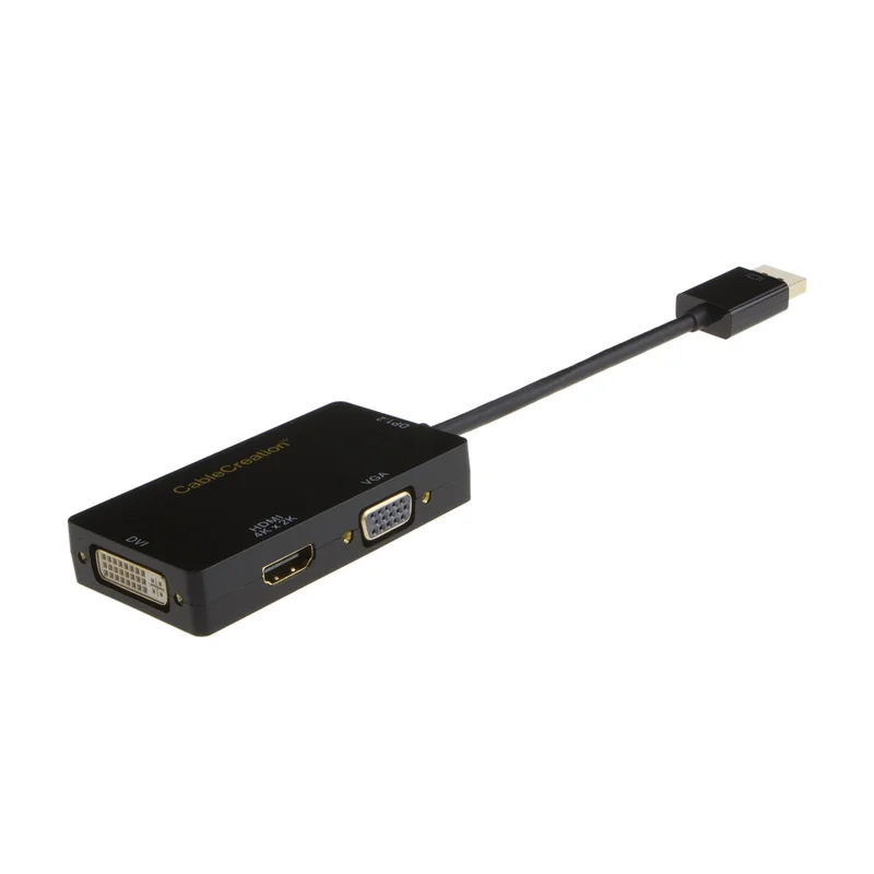 Переходник с порта дисплея на HDMI/DVI/VGA переходник DP 3-в-1 разрешение 4K/2K для HDMI