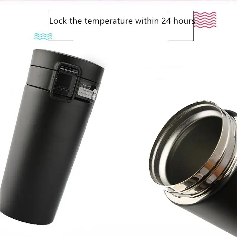 380 мл вакуумные фляжки из нержавеющей стали автомобильная Термокружка дорожная