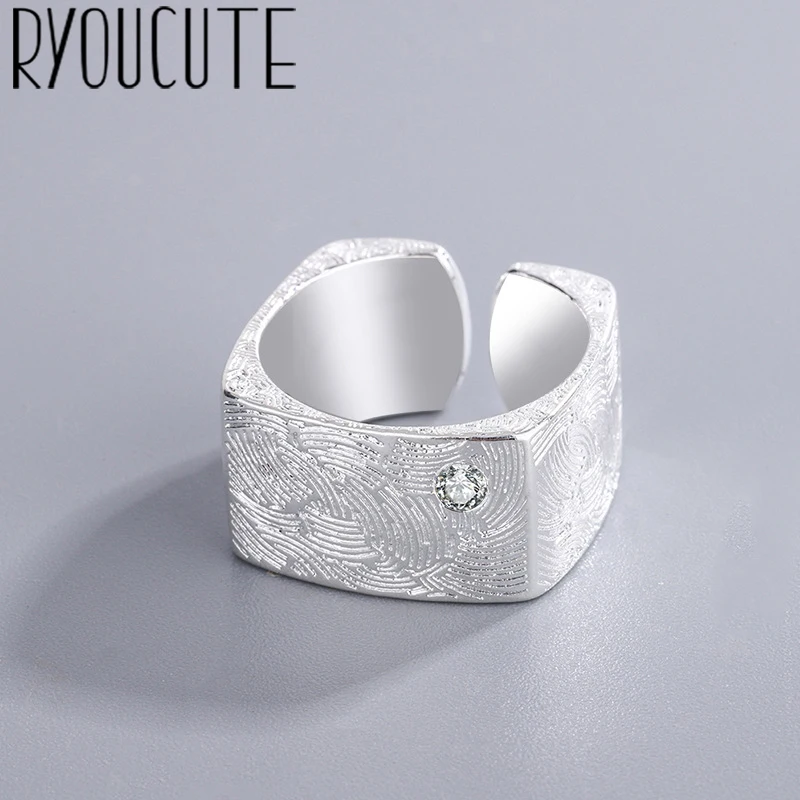 New Charming Large Square Circle Geometric Ring for Women Boho Knuckle Party Rings Gothic Punk Jewelry Gifts for Girls 2022