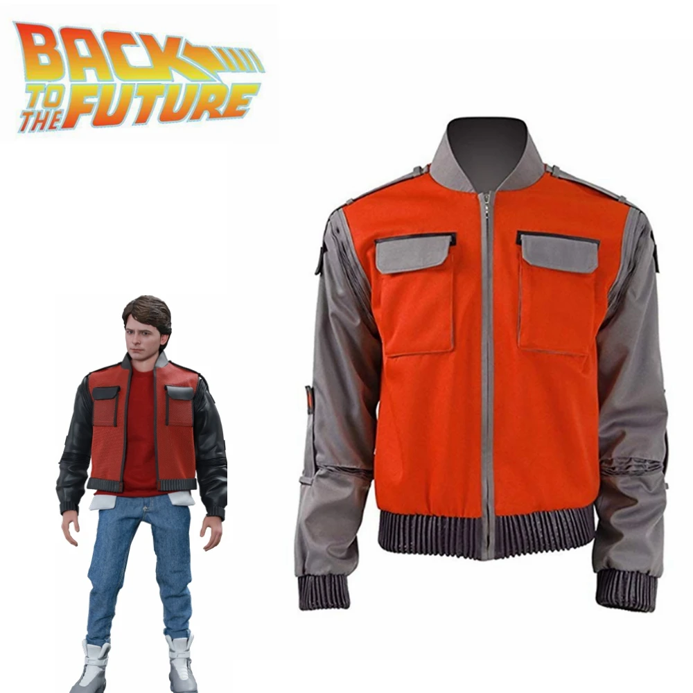 Orange Назад в будущее Косплей Костюм Jr Marlene Seamus Marty McFly Высококачественная куртка оранжевая верхняя одежда пальто сделано любой размер - Цвет: Orange
