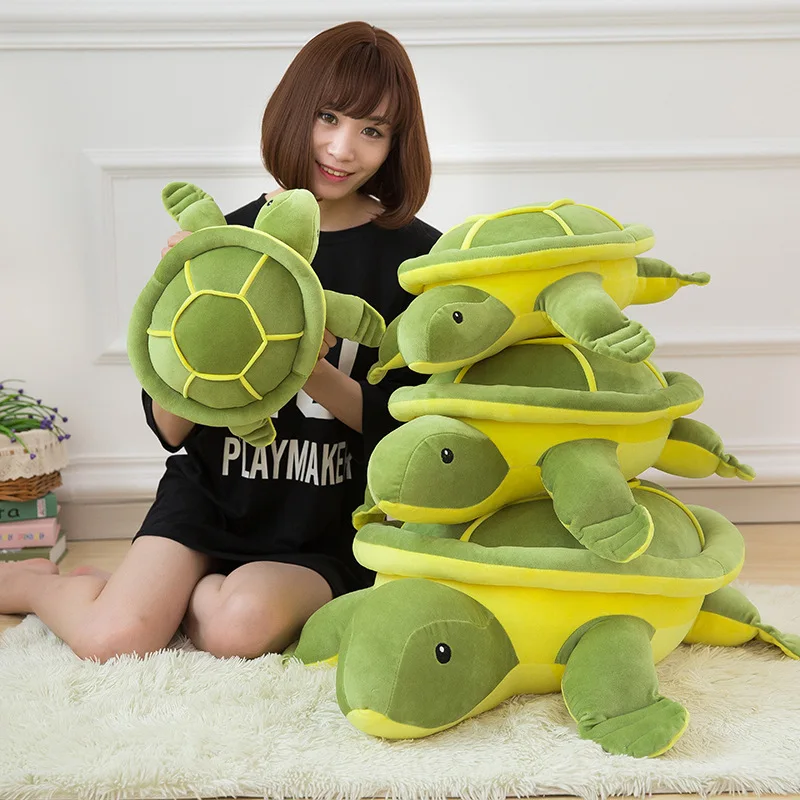 

Realistic Stuffed Animals Soft Plush Toy Sea Turtle Pillow 36~80cm for Kids Birthday Christmas Gift