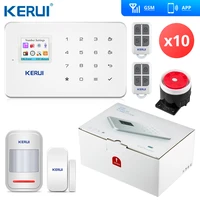wholesales 10 sets kerui g18 gsm alarm system tft android ios app android iso app smart home burglar alarm system