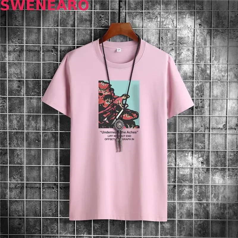 

2021summer new style personalized printing 100% cotton T-shirt summer breathable size S-5XL men's T-shirt O-neck breathable