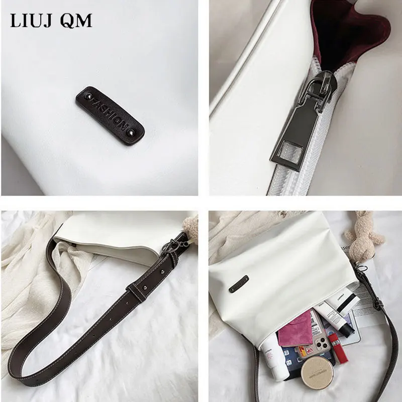 

LIUJ QM Bags Women's Large Capacity 2021 New Trendy Texture All-Match Shoulder Bag Western Fashion Tote Designer Bag Sac A Main