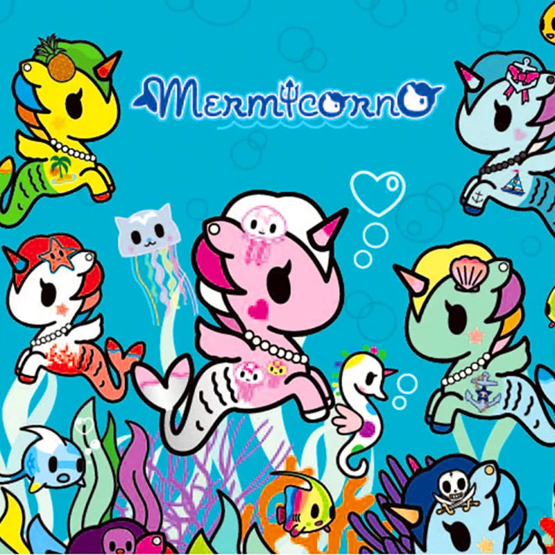 Оригинальный Tokidoki Единорог Русалка милый мультяшный мягкий плюшевый кулон сумка