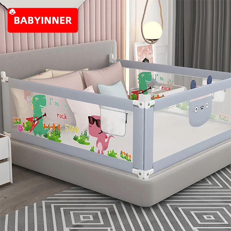 

Детский съемный манеж Babyinner, ограждение для детской кроватки, регулируемая высота, ограждение для кровати